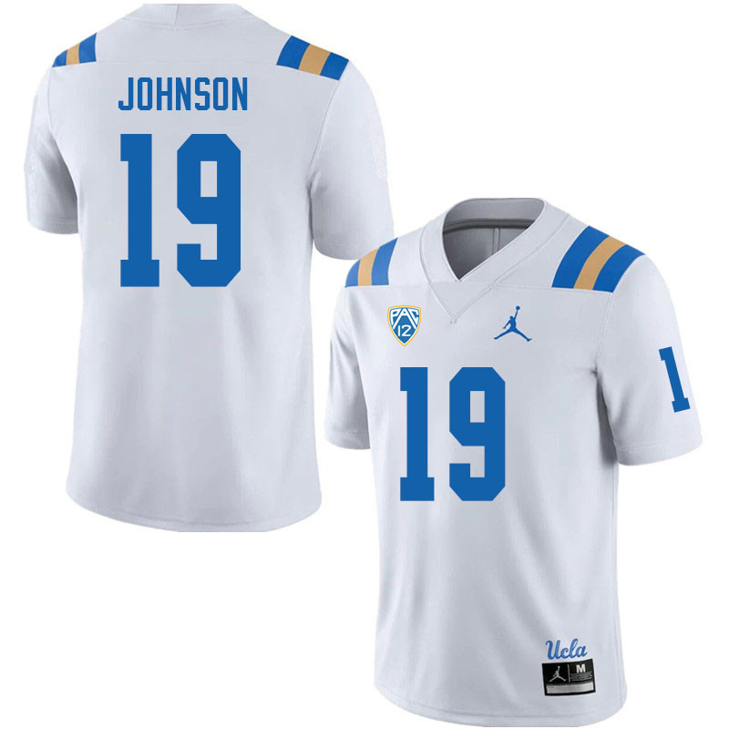 Jordan Brand Men-Youth #19 Alex Johnson UCLA Bruins College Football Jerseys Sale-White